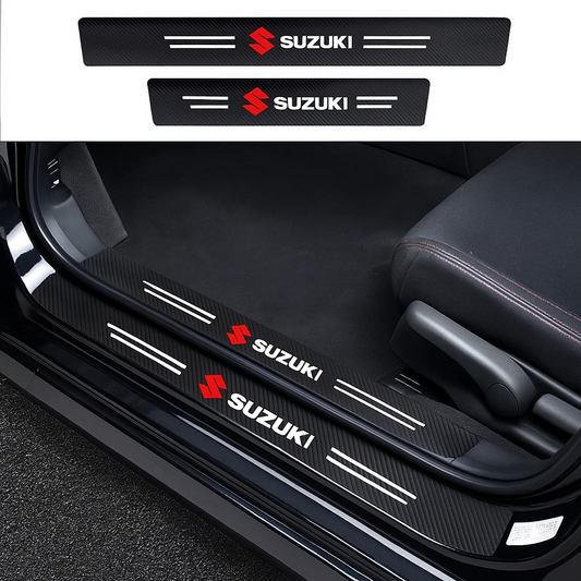 Carbon Fiber Car Door Sill Protector (Pack of 4) – Universal Fit