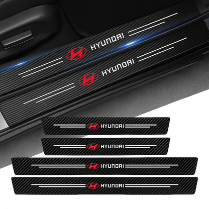 Carbon Fiber Car Door Sill Protector (Pack of 4) – Universal Fit